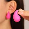 High-quality Foreign Trade Hot-selling Explosion Exaggerated Big Water Drop Earrings Cold Wind Simple Design Retro Earrings Women Stud Earrings Women