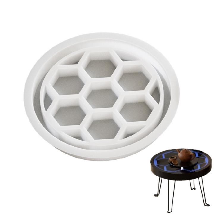 Handcraft Own Resin Art with Our Sturdy Silicone Mold Home Accessory for Creating Bespokes Circular Tabletop Decoration
