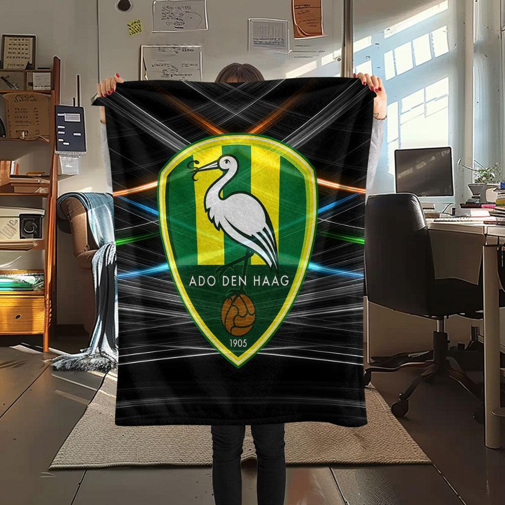 1PC ADO Den Haag Patterned Flannel Blanket Suitable For All Seasons for Home Decor Warmth and Comfort Gifts Holiday Present