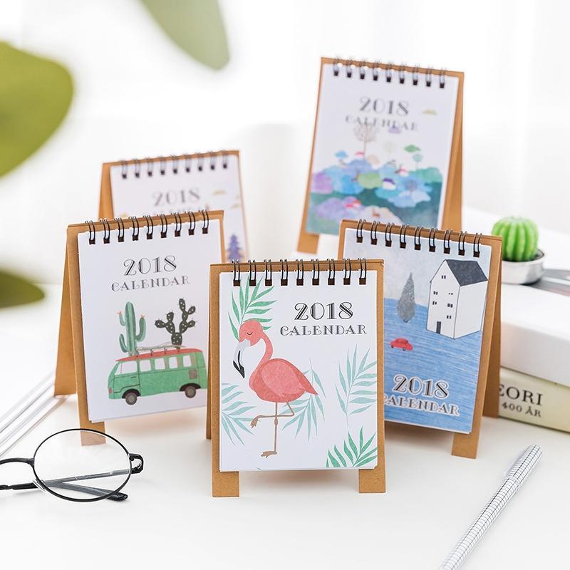 

New Fresh Style DIY Cartoon Mini Desktop Paper Calendar Daily Scheduler Table Planner Yearly Agenda Organizer Notebook