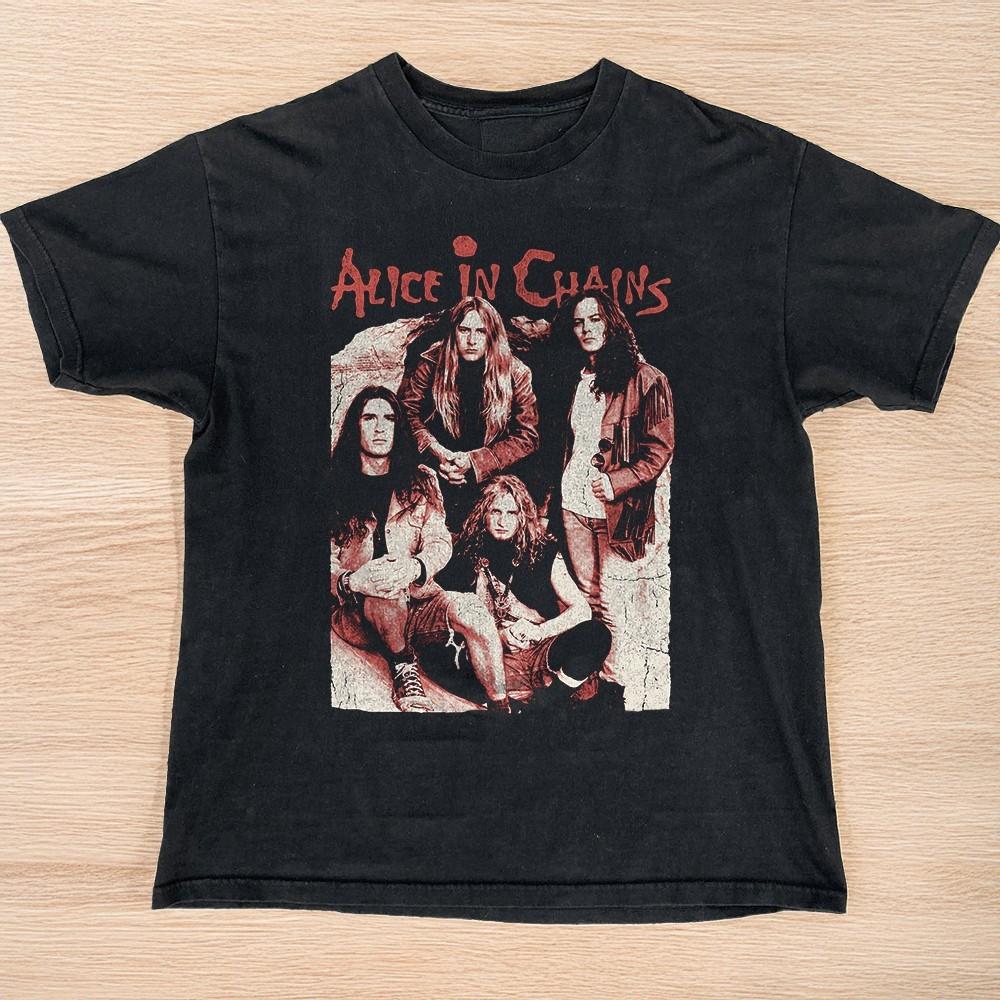 Alice In Chains Retro Grunge Band Graphic Shirt Unisex T-Shirt L