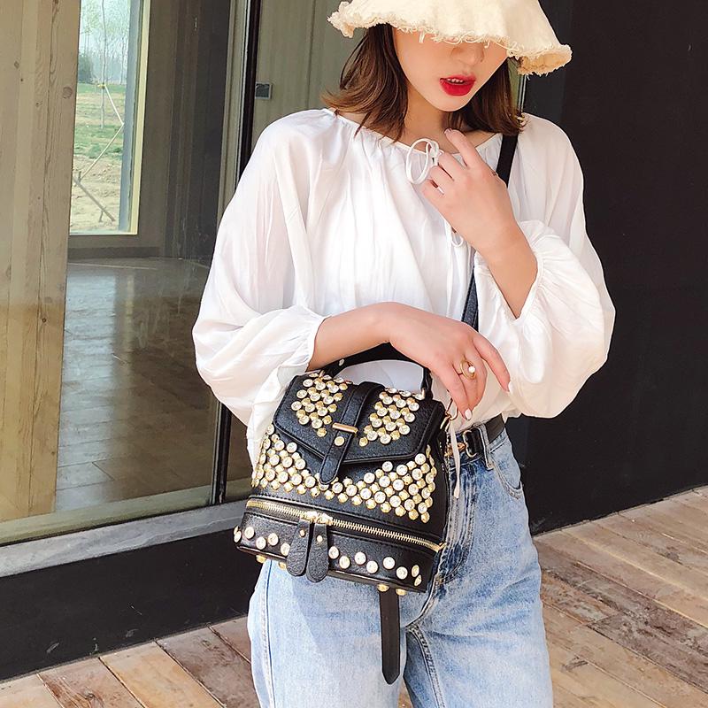 

Новые женские рюкзаки из искусственной кожи, модные рюкзаки с бриллиантами для девочек, повседневные женские школьные сумки для путешествий