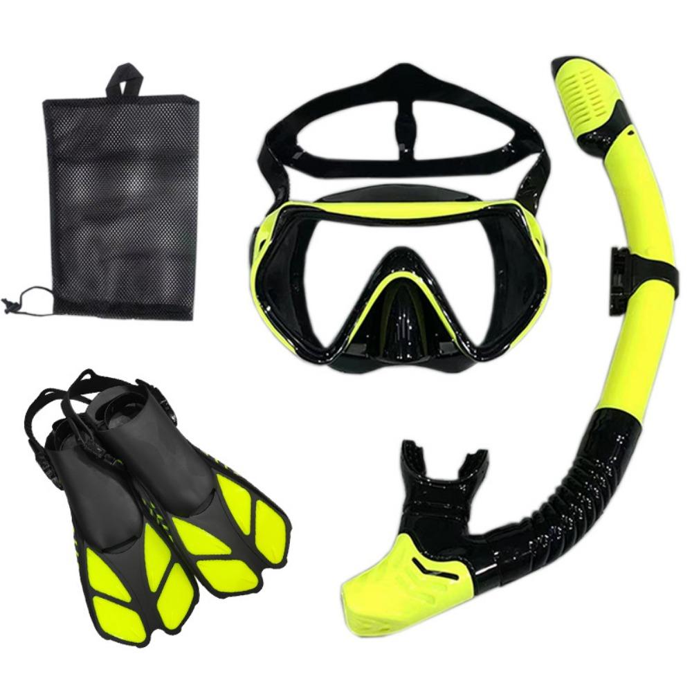 Outdoor sports diving mask snorkel adjustment fins three-piece set