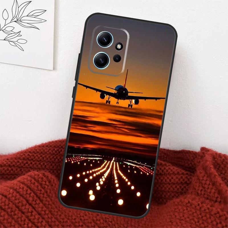 Airplane Plane Aircraft Case For Xiaomi Redmi Note 14 13 12 11 10 15 Pro Plus Cover For Redmi 15 15C 10C 12C 13C 14C