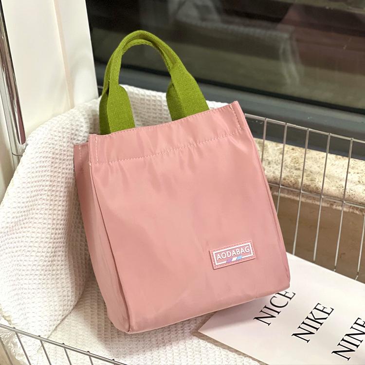 Geantă de mână izolată coreeană cu blocuri de culoare pentru prânz pentru femei