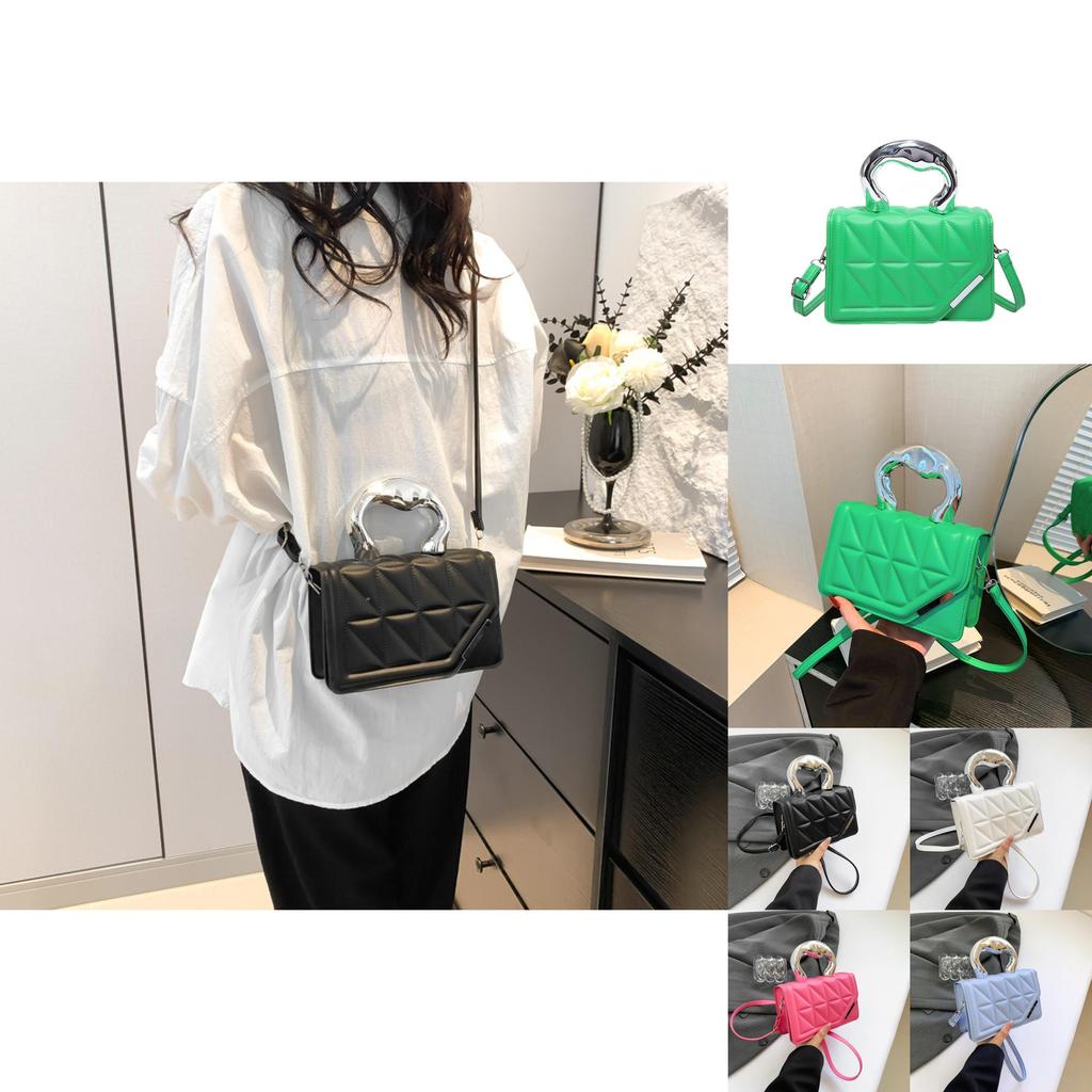 Schicke Trendy PU-Leder Handtasche Kleine Quadratische Tasche Für Damen Mit Stilvollen Nähten