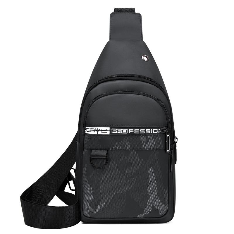 New Fashion Men's Breast Bag Outdoor Leisure Messenger Bag Trendy Small Bag Travel Shoulder Bag