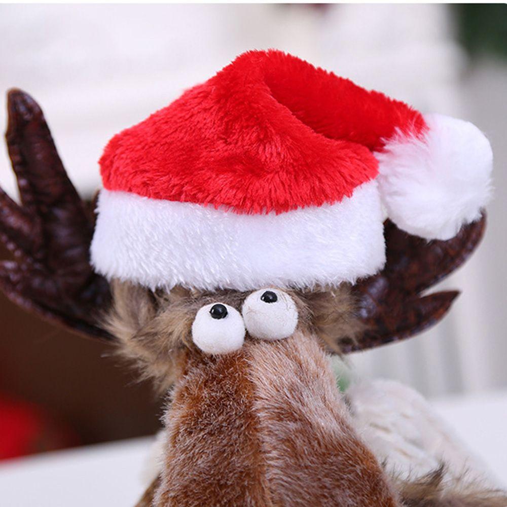 Costum Drăguț Roșu de Sărbătoare Pălărie Reglabilă pentru Pisici Câini Animale de Companie Crăciun Fericit Pălărie Animal Moș Crăciun