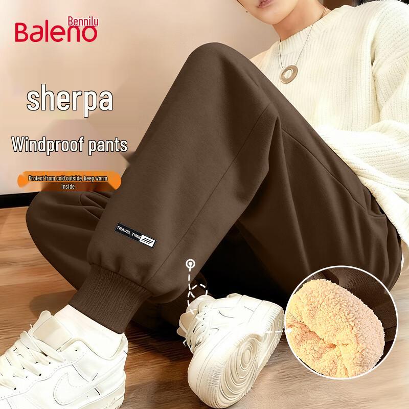 

Baleno Men s Winter Sherpa Fleece Lined Casual Jogger Pants 4XL