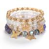 Bohemian Multilayer Beaded Wings Bracelet with Niche Design