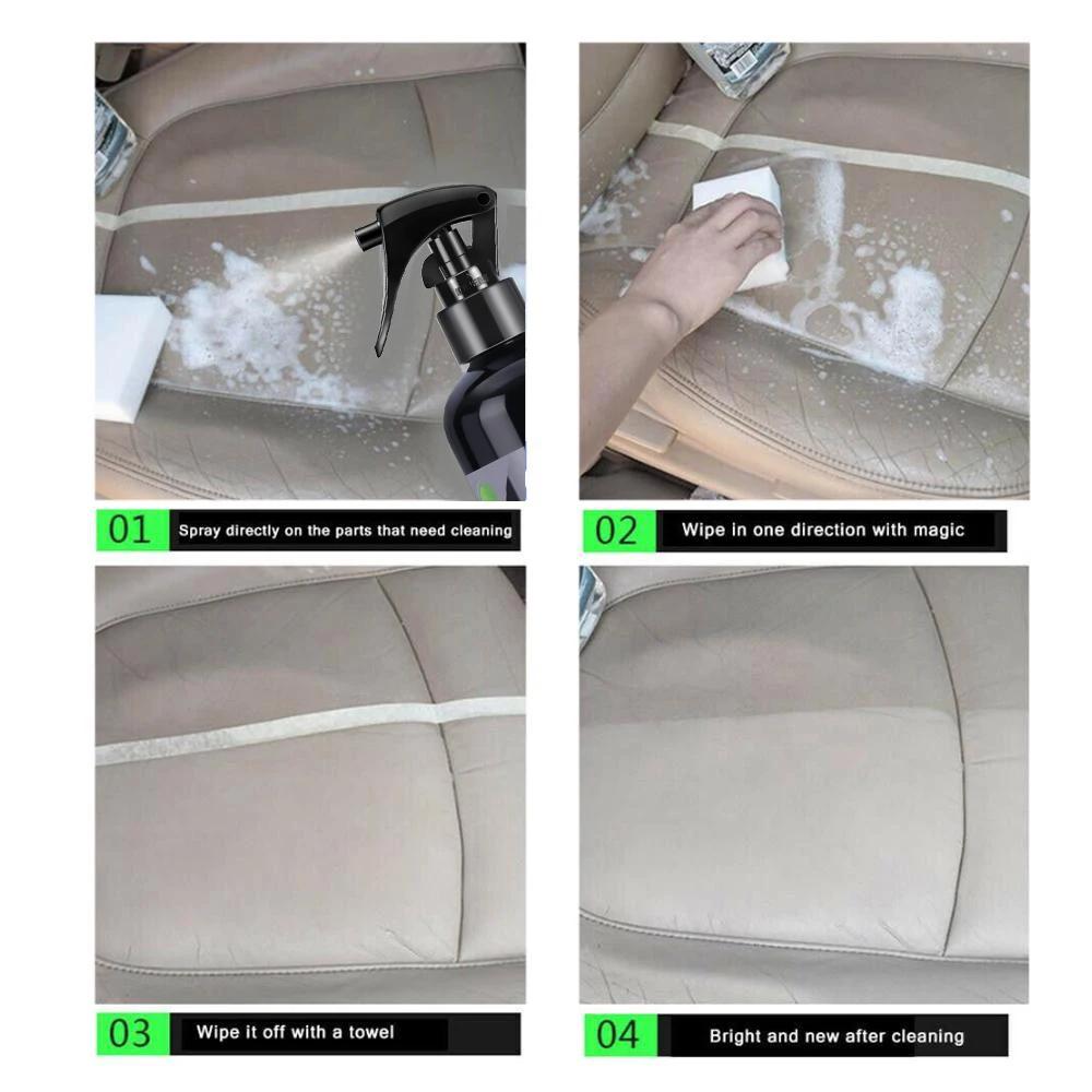 Car Interior Cleaner Agent Ceiling Cleaner Leather Flannel Woven Fabric Water Free Multipurpose Auto Dash Cleaning Tool