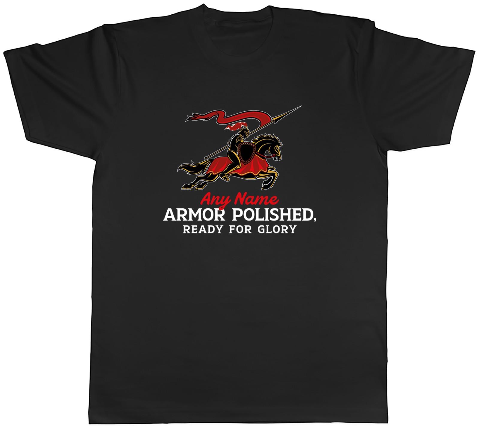 Personalised Knight Warrior Mens T-Shirt Tee Gift Top S