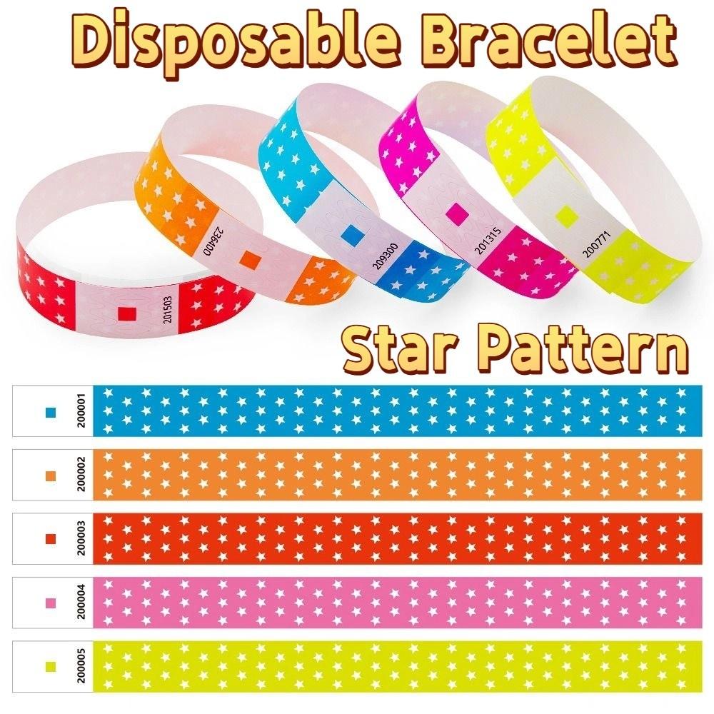 100Pcs Fluorescent Color Paper Fluorescence Wristbands Synthetic Paper Party Bracelets  Nightclub