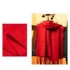 Chinese New Year Festive Red Brushed Scarf