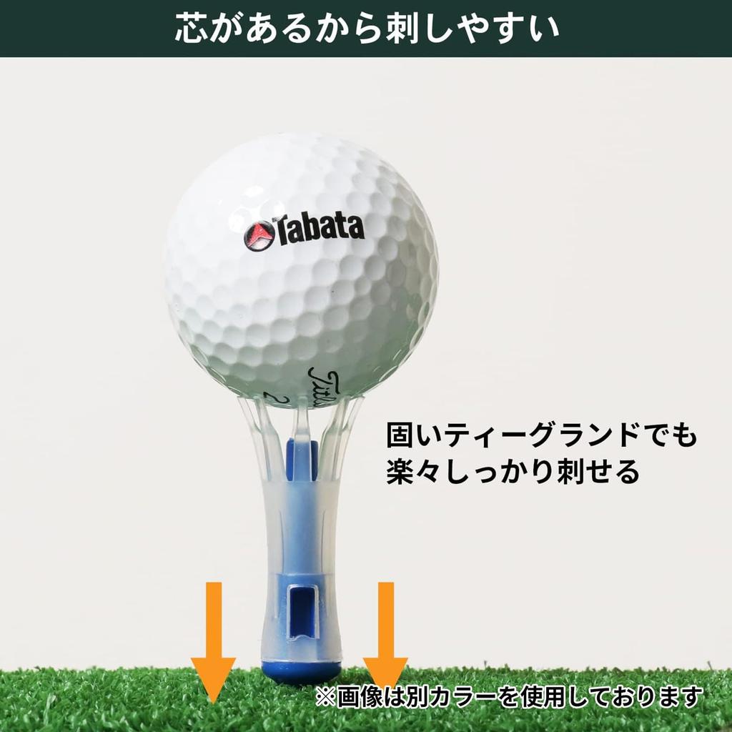 Tabata Lift Tee Extra Easy to Pearl Golf Tiered Plastic Lift Tee GV8038 Soft, Long, 15-Pack, Find, White, Tee, Tee, 46mm,