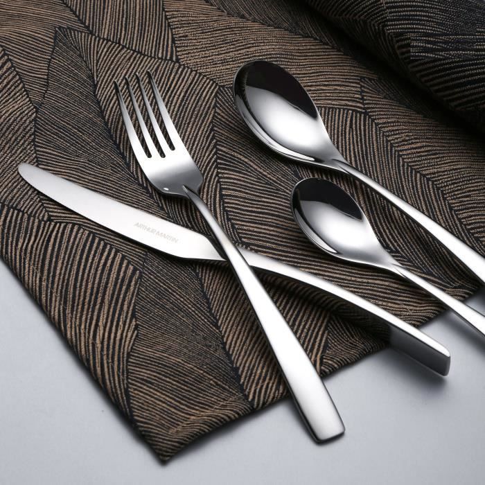 Ménagères - ARTHUR MARTIN - AM3630 - 24 pièces - Acier inoxydable - Finition satinée