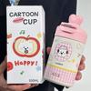 Girl Thermal Mug With Straw And Tea Strainer For Home Office Travel