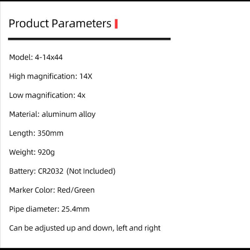 NSIRIUS 4-14X44 AOE Taktik Kapsam Optik Görüş Kırmızı Yeşil Işıklı Artı Avcılık Avcılık Sight