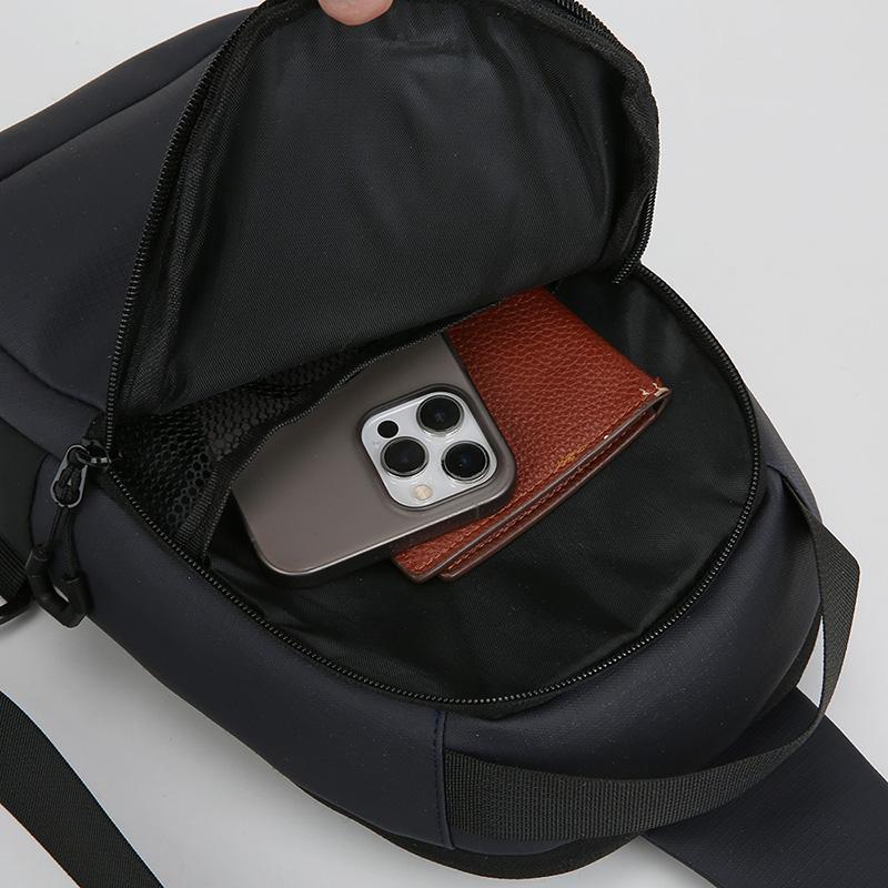 Men's Chest Bag Adjustable Strap Multi-Pocket Crossbody Sling for Cycling Commuting Sports Outdoor Travel Lightweight Pack