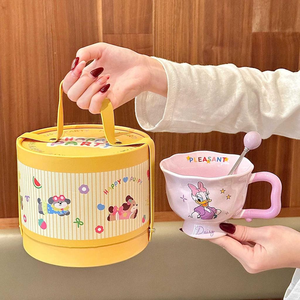 Genuine high-value children's water cup cute ceramic mug dormitory office coffee mug for girl's birthday gift