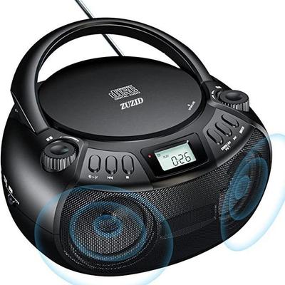 Tragbarer Bluetooth-Stereo-CD-Player, Boombox für Schüler, Lerngerät, AM/FM-Radio, USB