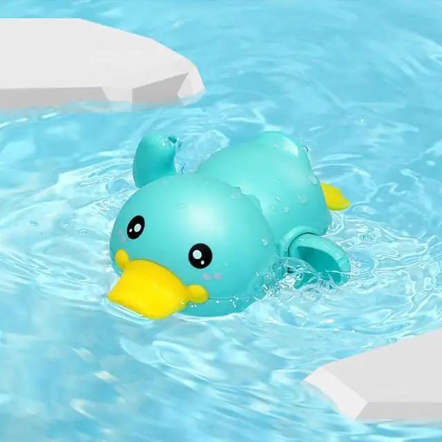 Baby Bath Bathroom Shower Clockwork Swimming Children Play Water Cute Little Duck Kid Bathroom Bathing Bathtub Floating Toys