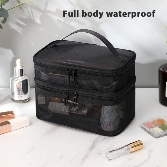Toiletry Organizer Translucent Travel Cosmetic Bag Large-capacity Makeup Case