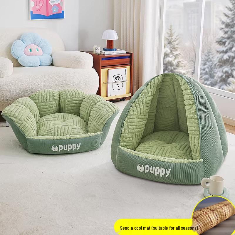All-Season Semi-Enclosed Pet Nest for Small Dogs and Cats