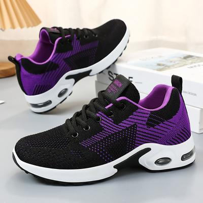 Schoenen dames 2025 lente nieuwe damesschoenen vliegend geweven sport- en vrijetijdsschoenen bronfabriek luchtkussenschoenen