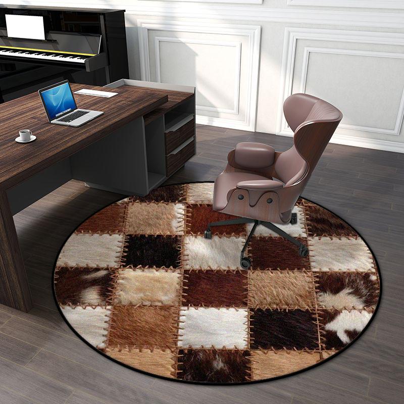 Modern Imitation Animal Skin Decoration Home Antiskid Carpet Living Room Large Size Soft Office Lounge Rug Washable Chair Mat
