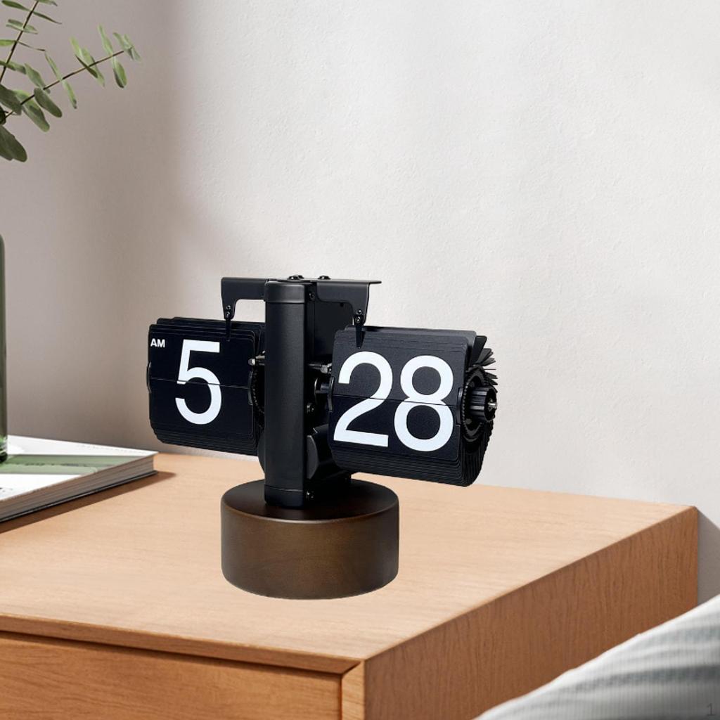 Auto Flip Clock, Mechanical Automatic Page Turning Clock for Hotel, Home, Desktop
