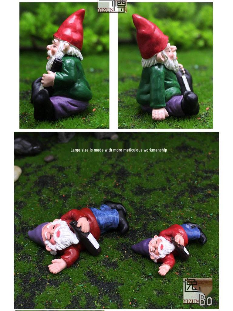 Cross-Border Christmas Gnome Figurines: Personalized Elf Resin Crafts & Micro-Landscape Ornaments