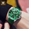 OLEVS Watch Fashion Tape Night Light Green Water Ghost Machine Men's Watch Men