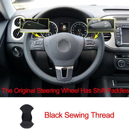 Sewing Car Steering Wheel Cover Volant Funda Volante For Volkswagen VW Gol Tiguan Passat B7 Passat CC Touran Jetta Mk6 Non-slip