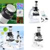 100/600/1200X LED Labormikroskop Heimschule Wissenschaftliches Lernspielzeug Geschenk Verfeinert für Kinder Kind Biologisches Mikroskop