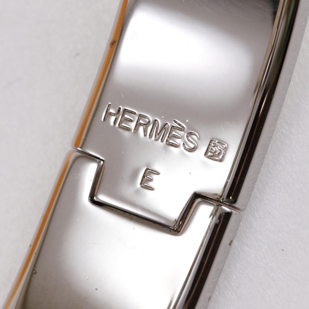 Hermes לחץ H צמיד H נשימה כסף / ורוד מטאלי 36.2 גרם נשים משומש
