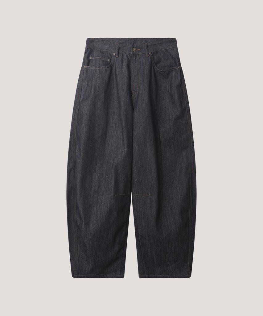 KIIMUIR Curved Raw Denim Pants_New Indigo [Select Belt/Keyring]