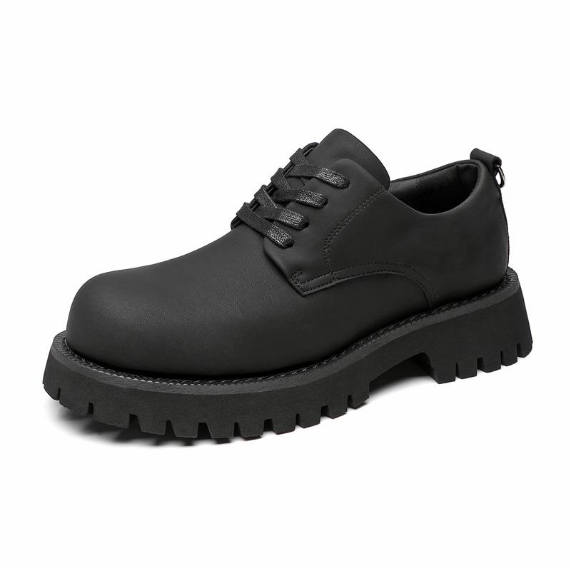 2025 New Big Head Leather Shoes Men's Japanese Retro Platform Tooling Big Head Shoes Men's Martin Small Leather Shoes Men's Trend