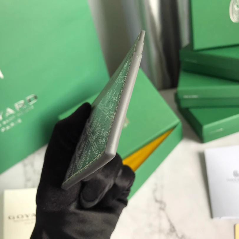 2025 Dogtooth Goyard Unisex Card and Coin Holder - Fashionable Two-Layer Cowhide Design