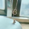 Elegant Rose Gold Gourd Pendant Necklace: Luxury Niche Clavicle Chain for Women - Exquisite Summer Choker Accessory