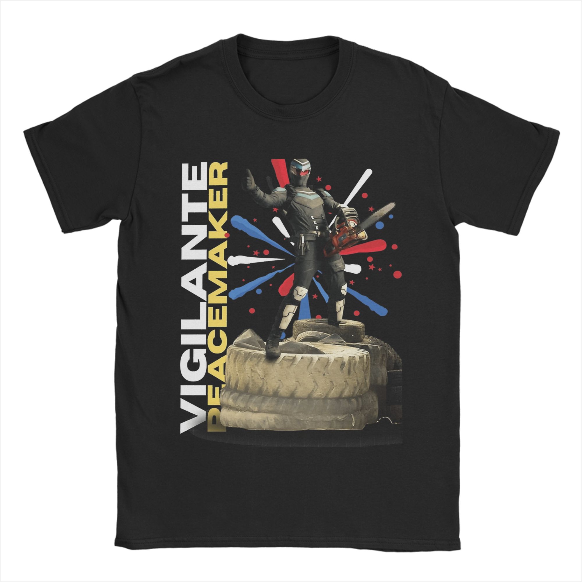 Printed Vigilante Peacemaker Quotes T Shirt For Unisex  100% Cotton T-shirts Short Sleeve Clothing 4XL