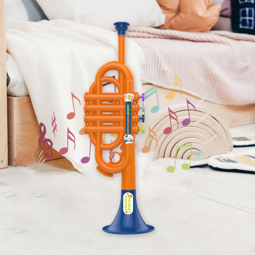 Realistisk Barne Trompet Leke Musikkinstrument Leke for Barn Musikkinteresse Utvikling Trygg Pedagogisk Leke for Barn