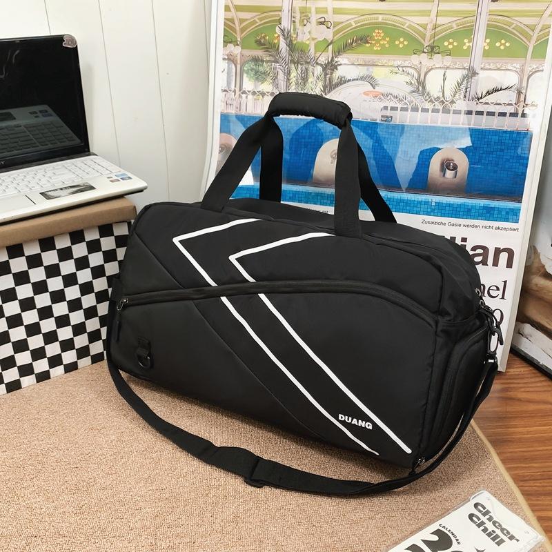 Sports fitness bag new fashion texture duffle bag for men and women large capacity lightweight short travel bag