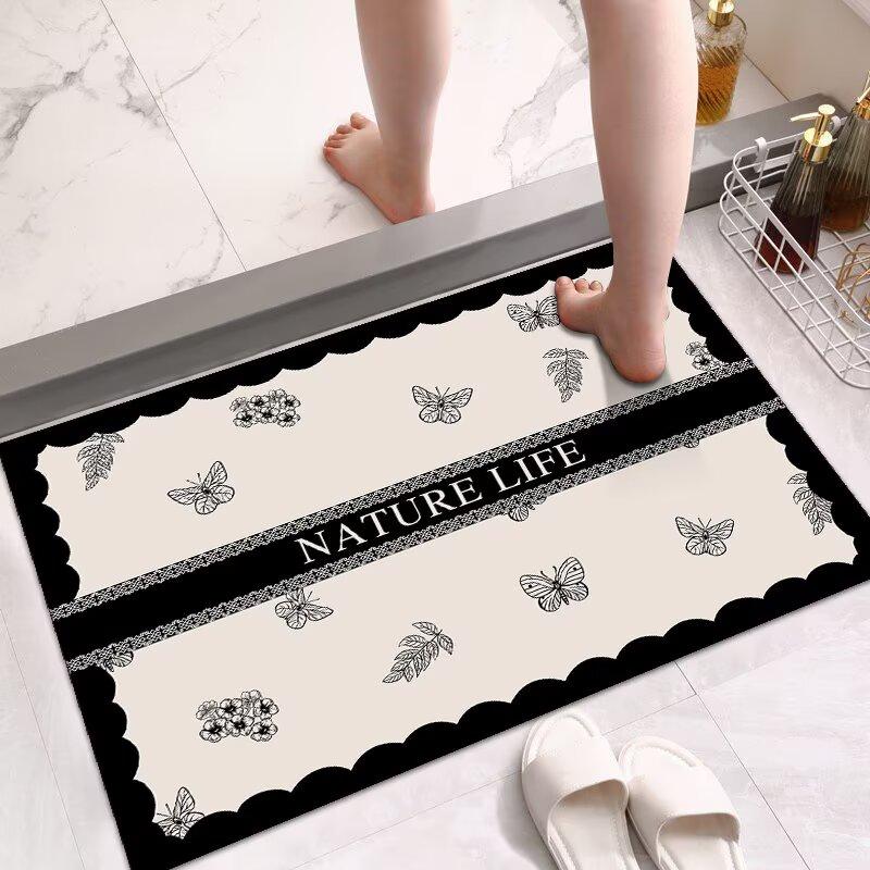 Premium Bathroom Floor Mat, Toilet, Toilet Door Non-slip Mat, Absorbent Mat, Diatom Mud Household Floor Mat