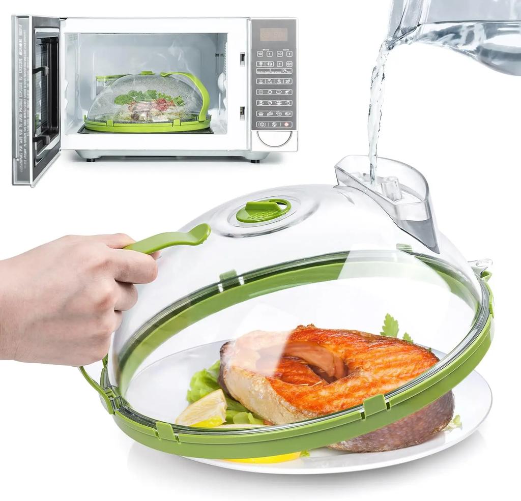 Microwave Splash Guard Food Cover Steamer Lid Transvisible Kitchen Cooking Accessories Gadgets Multifunctional For Home