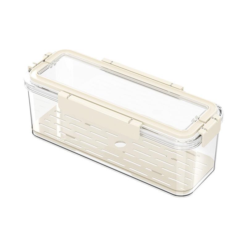 Kitchen scallion coriander storage box, refrigerator vegetable fresh-keeping box, portable food grade ginger garlic hanging noodles