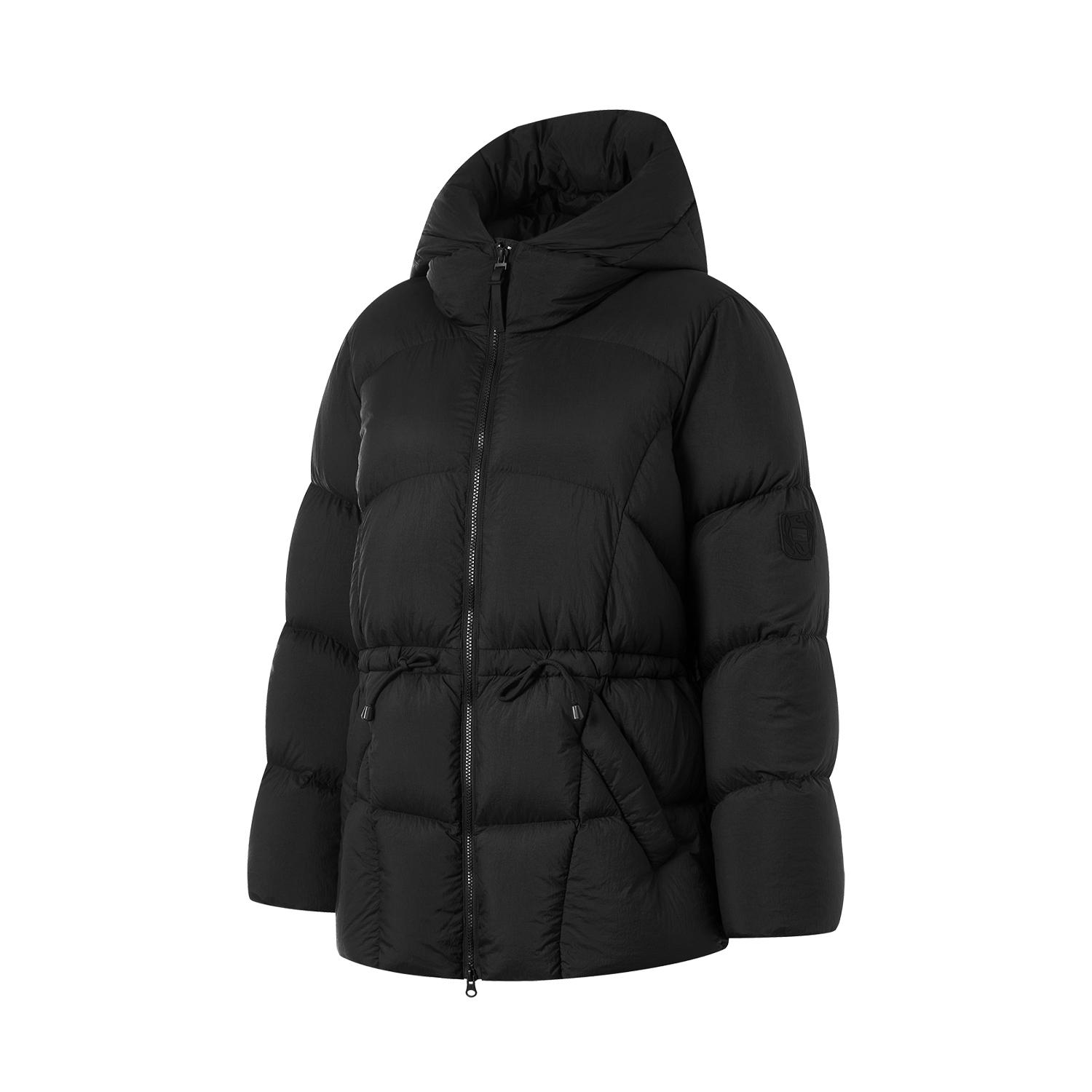 

Li-Ning Mid-Length Hooded Duck Down Jacket Women Outerwear Black AYMU088-2 XL