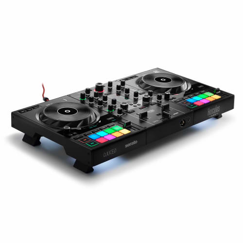 Hercules DJControl Inpulse 500: 2-Deck DJ Controller for Serato DJ Lite and DJUCED - Built-in Audio Interface, 16 RGB Backlit Pads, Large Jog Wheel, B