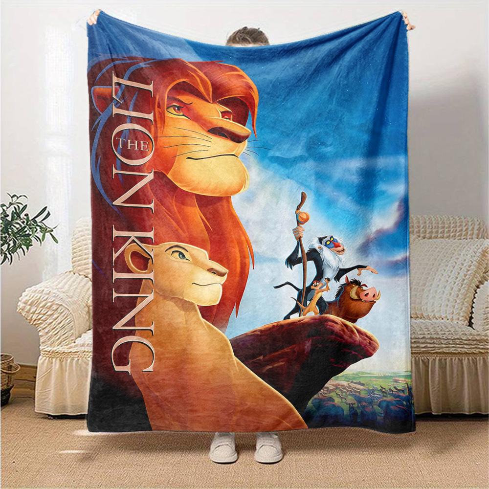 1pc Lion King Blanket Lightweight Flannel Throw for Sofa Bed Travel Camping Livingroom Office Couch Chair 1116KK