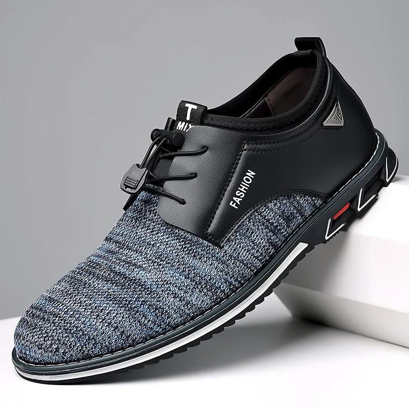 2024Spring Autumn Mesh Breathable Sneakers Comfortable Non-slip Casual Shoes for Men Fashion Mixed Colors Sapato Masculino Couro